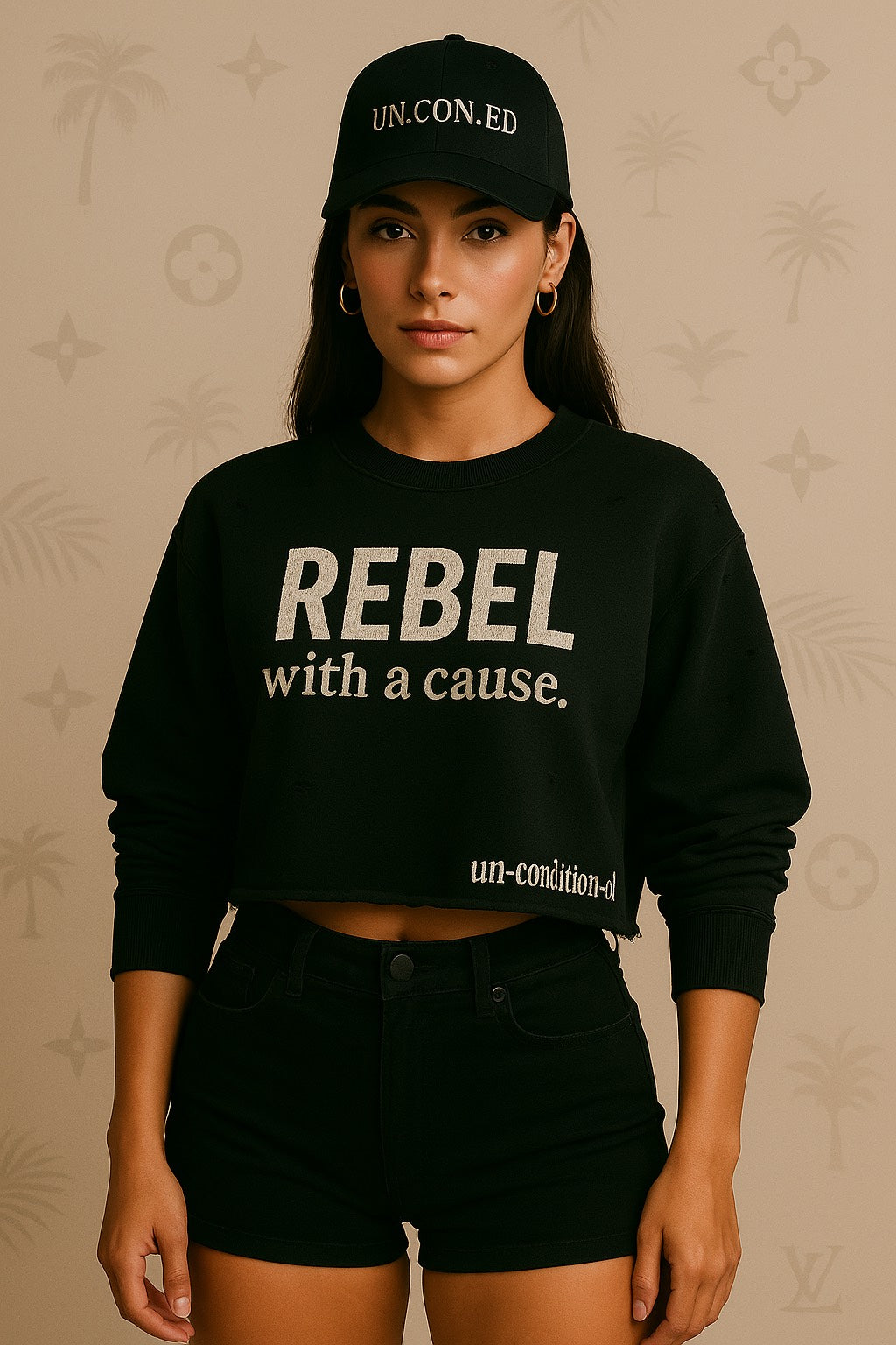 Women's Cropped T Black